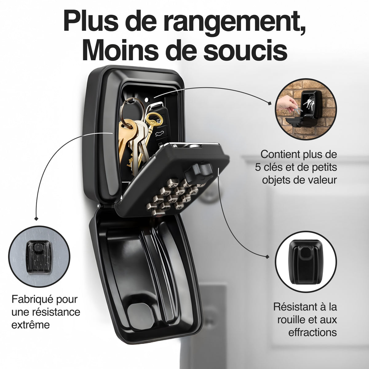 Boîte à Clés Extérieure à Code 12 Chiffres – LDS®