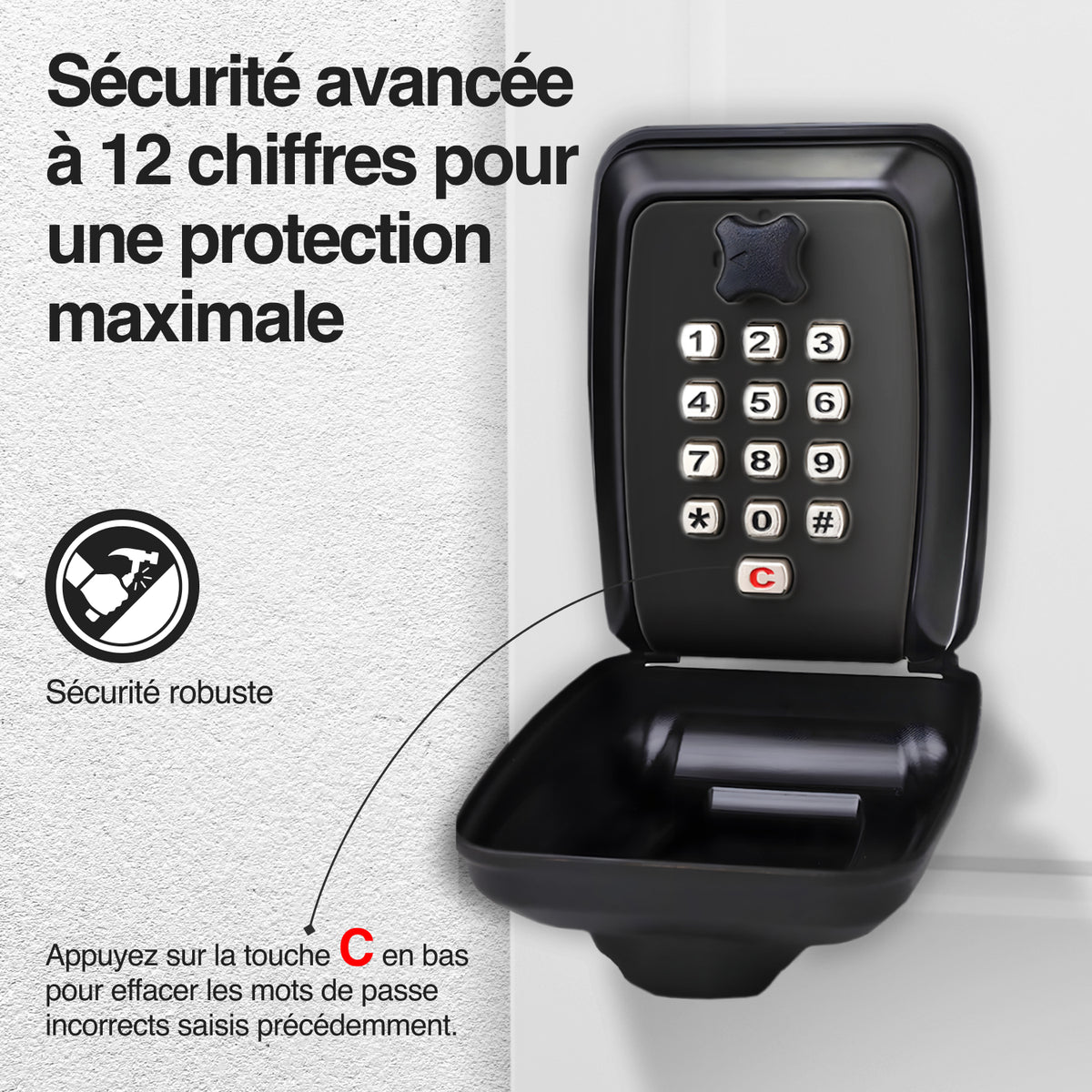 Boîte à Clés Extérieure à Code 12 Chiffres – LDS®