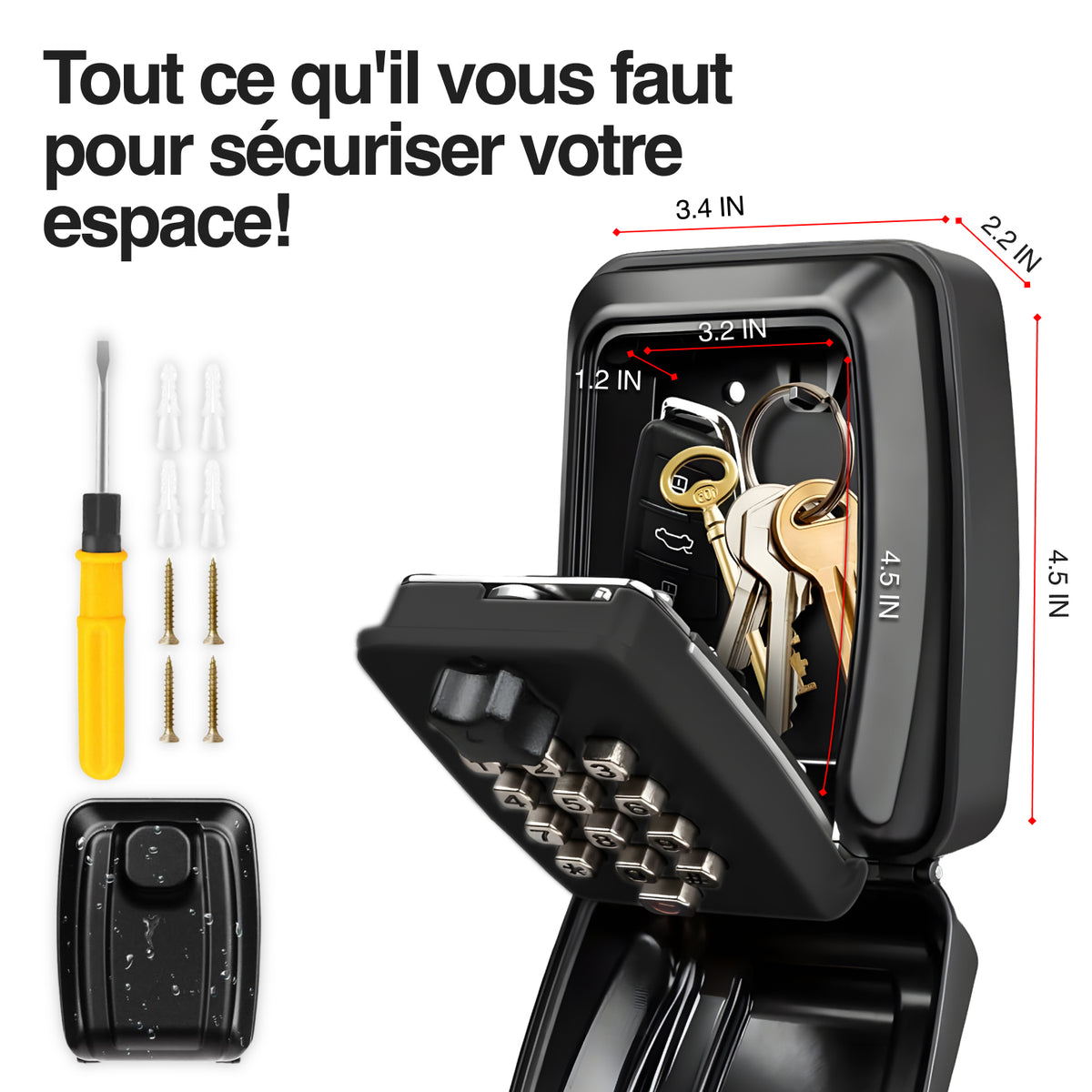 Boîte à Clés Extérieure à Code 12 Chiffres – LDS®
