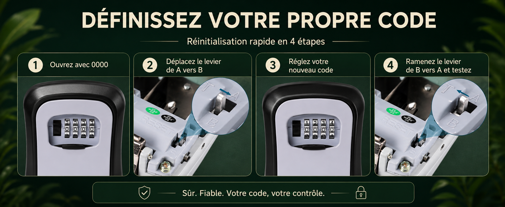 Boîte à clés murale 4 chiffres en zinc – LDS®