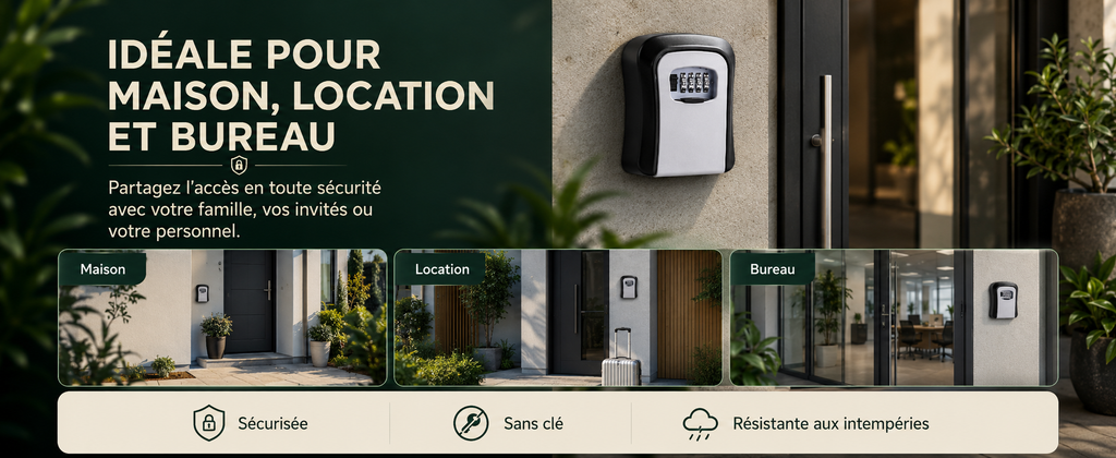 Boîte à clés murale 4 chiffres en zinc – LDS®