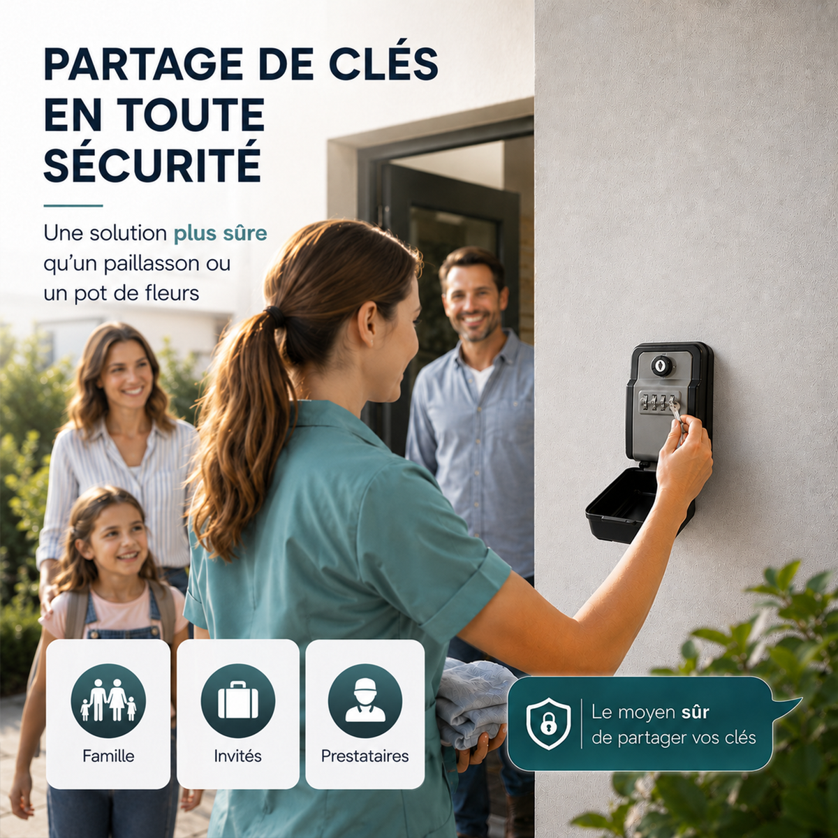 Boîte à clés murale 4 chiffres avec 2 clés – LDS®